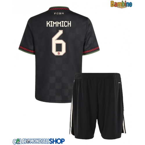 Maglie da calcio Bayern Munich Joshua Kimmich #6 Terza Maglia Bambino 2025-26 Manica Corta + Pantaloni corti)